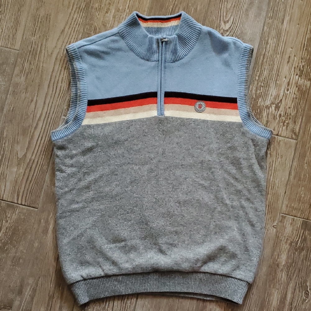 Ben Hogan Blue and Gray Zip Lined Sweater Vest